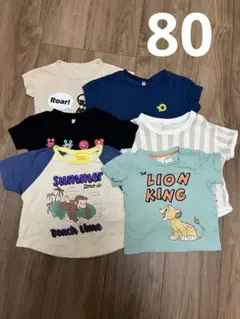 ベビー半袖Tシャツ 80cm 6枚セット 西松屋 バースデイ H&Mのサムネイル