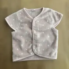 ピンク 水玉模様 ベビーベスト 90