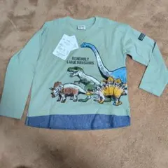 子供服 恐竜デザイン 薄手ロンT 120cm
