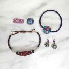 とんぼ玉等アクセサリーセット