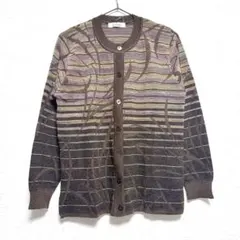 極希少 Nagisa ヴィンテージ 総柄 ニットカーディガン レトロ 昭和レトロ