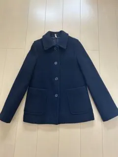 美品✨マーガレットハウエル アンゴラ カシミヤ混 肉厚コート ネイビー Aライン