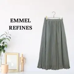 zG1913【S】EMMEL REFINES ひざ丈スカート プリーツのサムネイル