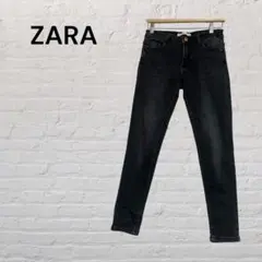 ZARA ブラックスキニーデニム 黒 ストレッチ 美脚 細身 定番　サイズ38
