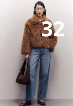 H&M バレルレッグデニム　32