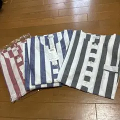 FRIENDLY パジャマ Lサイズ ストライプ 3枚組 赤 青 黒