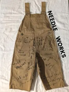 NEEDLE　WORKS90cm　落書きペイントサロペット　オーバーオール