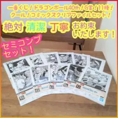 一番くじ ドラゴンボール G賞 g コミックスクリアファイルセット セミコンプ