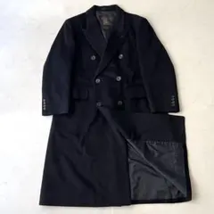 美品 バーバリー カシミヤ100% ダブルチェスターコート ロング プレステージ