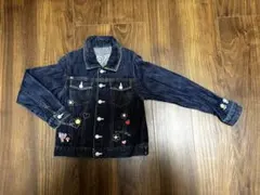 レア　エンジェルブルー　刺繍デニムジャケット 130cm 　平成レトロ　当時物