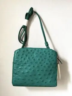 【未使用】オーストリッチ　ショルダーバック　グリーン