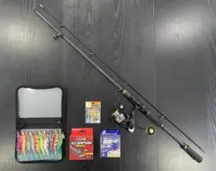 エギングセット2ピースロッド180cm&3000番リール・イカエギ10個他