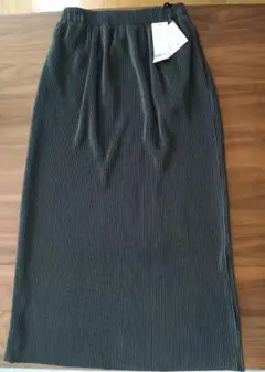グローバルワークセルフカットプリーツナロースカートショート丈