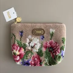 FEILER 花柄ポーチ ベージュ