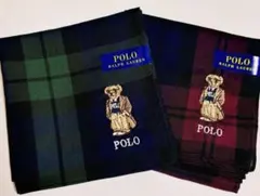 ポロ　ラルフローレン　ポロベア　ハンカチ 2枚セット　新品　箱や紙袋はありません