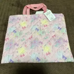 女の子レッスンバッグ、シューズ袋 2点セット　ピンク　ハート