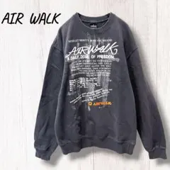 エアウォーク　AIR WALK グレー　トレーナー　スウェット　ロゴ　Mのサムネイル
