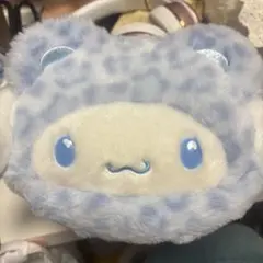 シナモロール ヒョウ柄 フェイス形サンリオギャルクマ　と　クリップ