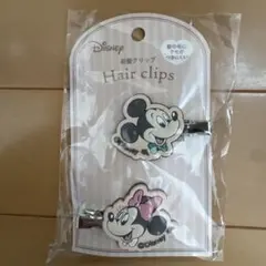 Disney ミッキー ミニー ヘアクリップ 2個セット
