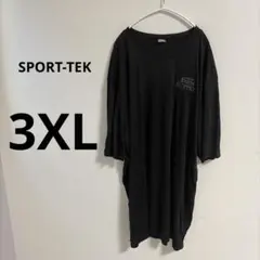 スポルトテック チュニック クルーネック 半袖 3XLT 黒 無地 お出かけ