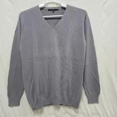 美品！YEVS　グレー Vネック ニットセーター　Мサイズのサムネイル