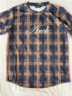 Arch Tシャツ チェック柄 ネイビー ブラウンのサムネイル