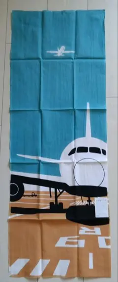 かまわぬ限定レア手ぬぐいジェット機飛行機 空港てぬぐいハンカチ手拭い滑走路