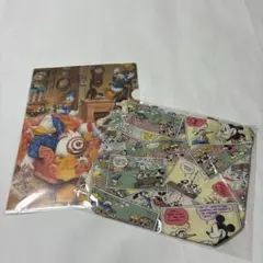 ディズニー オリジナル 巾着バッグ+クリアファイル