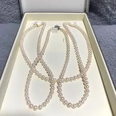美品 アコヤ真珠ロングネックレス 123㎝ 真円 - メルカリ