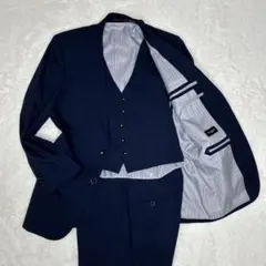 JOHN PEARSE スリーピース スーツ ネイビーストライプ AB7