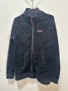 迷彩柄 ブラック ジップアップ ジャケット / S