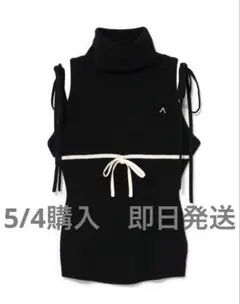 andmary Adele ribbon tank Black 黒 ᴀ ɴ ᴅ ᴍ ᴀ ʀ ʏ REVIVAL COLLECTION Adele ribbon tank color gray