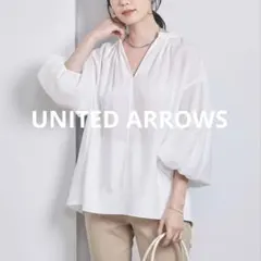 ユナイテッドアローズ　ゆったりカフタンチュニックブラウス　ホワイト
