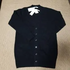 ラムウール ロング丈カーディガン Mサイズブラック