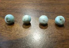 ラリマー訳あり7mm玉　４個セット　天然石ハンドメイド素材　粒売り