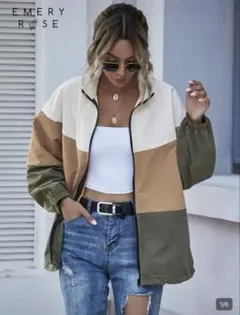 カラーブロック ジャケット