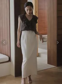 anuans ダブルサテンタイトスカート　Mサイズ