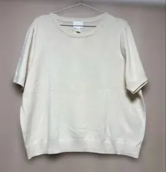 【値下げ・新品】H&M 半袖ニット　白　XL