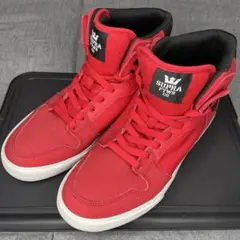 SUPRA VAIDER スープラ ハイカットスニーカー オールレッド 26のサムネイル