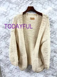 本日24時までお値下げ！TODAYFUL★アイボリー ニットカーディガン