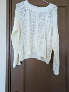 BACK NUMBER アイボリー ニットセーター フリーサイズ