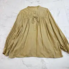 スピックアンドスパン ギャザースキッパーキュプラブラウス
