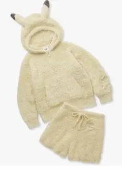 新品未開封　ジェラートピケ ピカチュウパーカ&ショートパンツセットキッズSサイズ