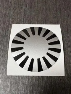 日章旗　旭日旗　ステッカー 鏡面　シルバー/ブラック　神風　カスタム　旧車　零戦