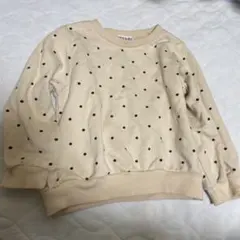 SHOO-LA-RUE ベージュ ドット柄 トレーナー 100 オフホワイト