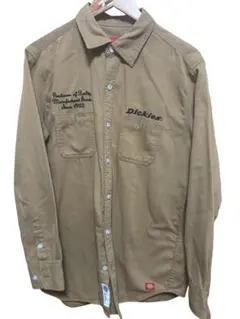 Dickies ブラウン 長袖シャツ XL