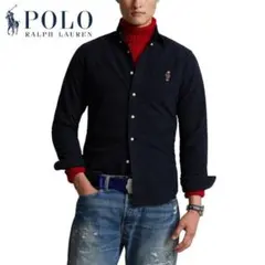 美品 Ｌ ラルフローレン クラシックフィット ポロベア オックスフォード シャツ