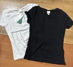 新品 H&M アジアンフィット Tシャツ 2色セット 155