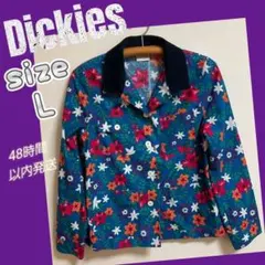 Dickies　花柄ジャケット　ターコイズブルーsizeL　　レディースのサムネイル