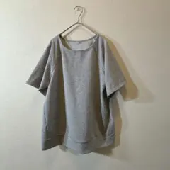 ユニクロ エアリズム 半袖Tシャツ L グレー リラックス 無地 夏 涼感